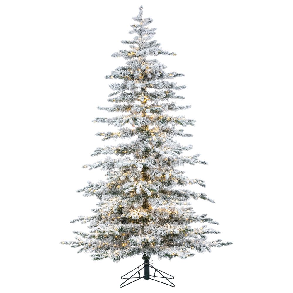 The Gerson Company 9" Pre-Lit Mountain Pine Christmas Tree in Green, , large
