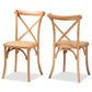 Baxton Studio Tartan Side Chair in Natural Brown (Set of 2), , large