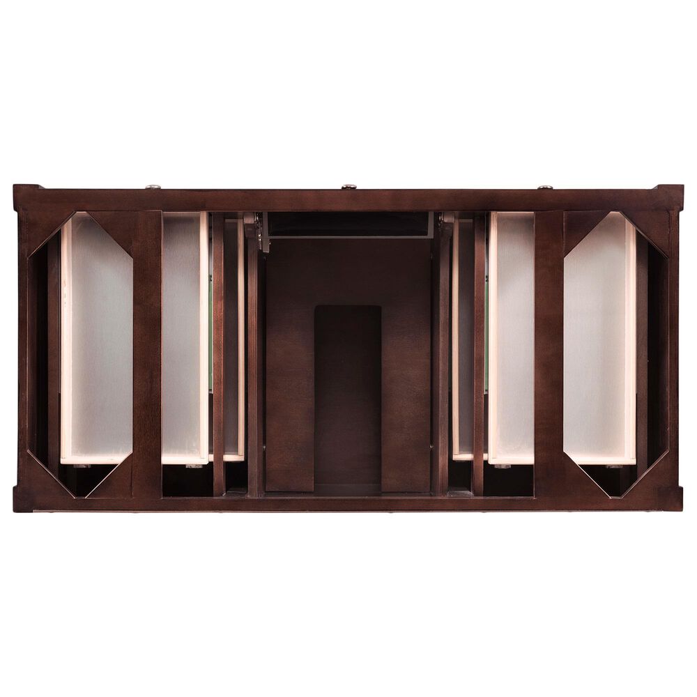 James Martin Vanities Brittany 48&quot; Single Bathroom Vanity in Burnished Mahogany with 3 cm Arctic Fall Solid Surface Top and Rectangle Sink, , large