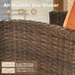 HOMLUX 6-Piece Patio Conversation Set with Loveseat and Light Brown Wicker in Orange Red, , large