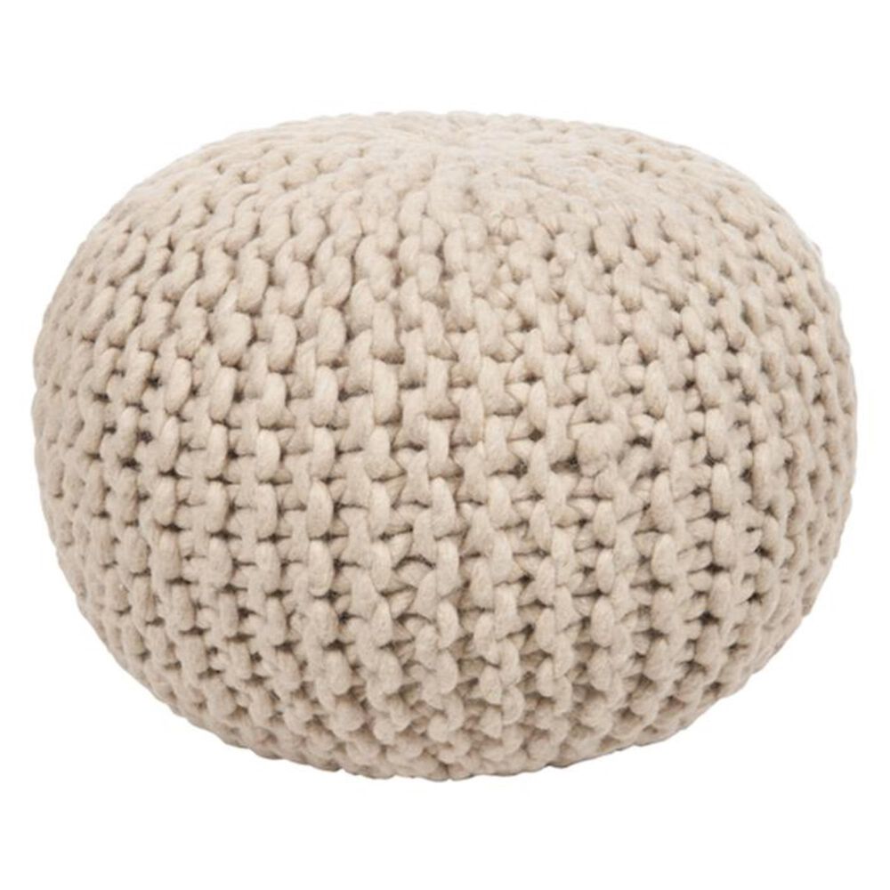 Surya Inc Pouf 18" x 18" Ottoman in Desert Sand, , large