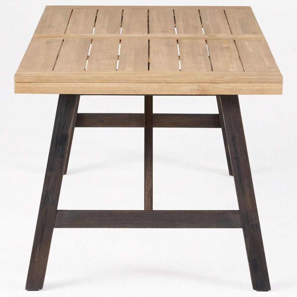 Hearth and Haven Bettina Outdoor Dining Table in Natural and Grey - Table Only, , large