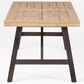 Hearth and Haven Bettina Outdoor Dining Table in Natural and Grey - Table Only, , large