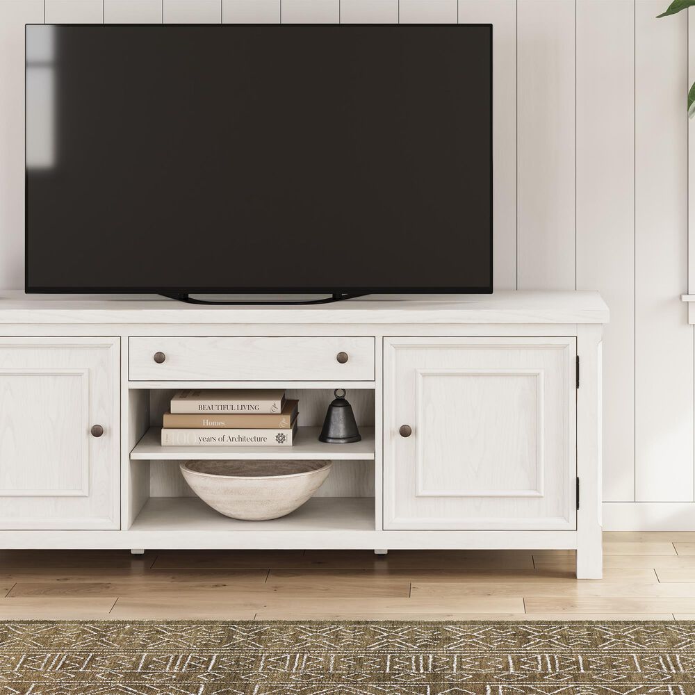 Ashley Robbinsdale 72&quot; Extra Large TV Stand in Antique White, , large