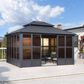 HOMLUX 12" x 14" Outdoor Sunroom Gazebo with Aluminum Frame in Gray, , large
