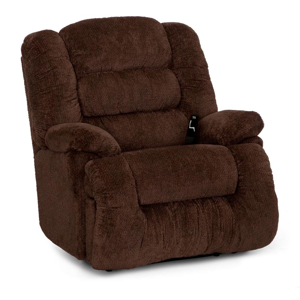 Moore Furniture Everest Oversized Power Rocker Recliner in Nucleus Fudge, , large