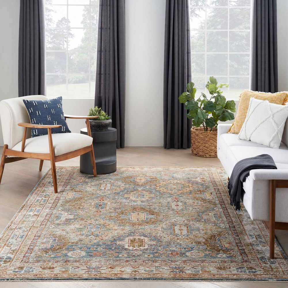 Nourison Sahar SHR01 7&#39;10&quot; x 10&#39;4&quot; Blue Area Rug, , large