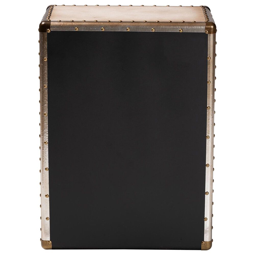 Baxton Studio Jaelyn 4-Drawer End Table in Coffee, , large