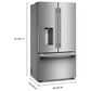 KitchenAid 23.1 Cu. Ft. Freestanding French Door Refrigerator with Intelligent Auto Fill in PrintShield Stainless Steel, , large