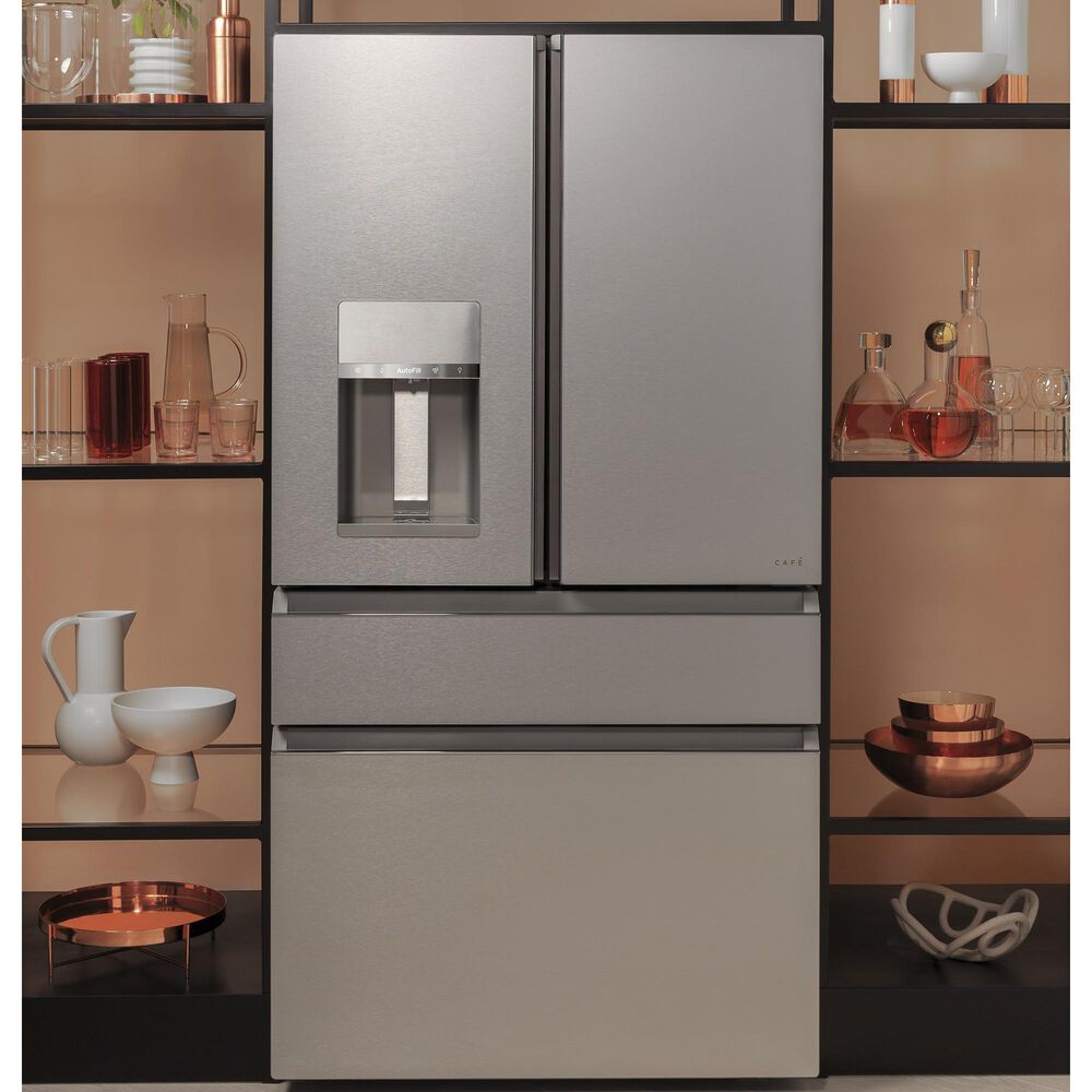 Cafe 27.8 Cu. Ft. Capacity 4-Door French Door Refrigerator in Platinum, , large