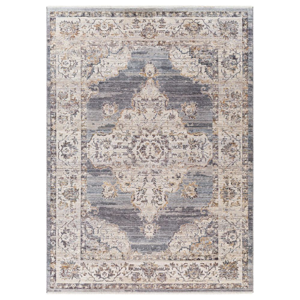 Surya Aida 2"7" x 4"11" Ivory, Gray, Charcoal, Tan and Deep Teal Area Rug, , large