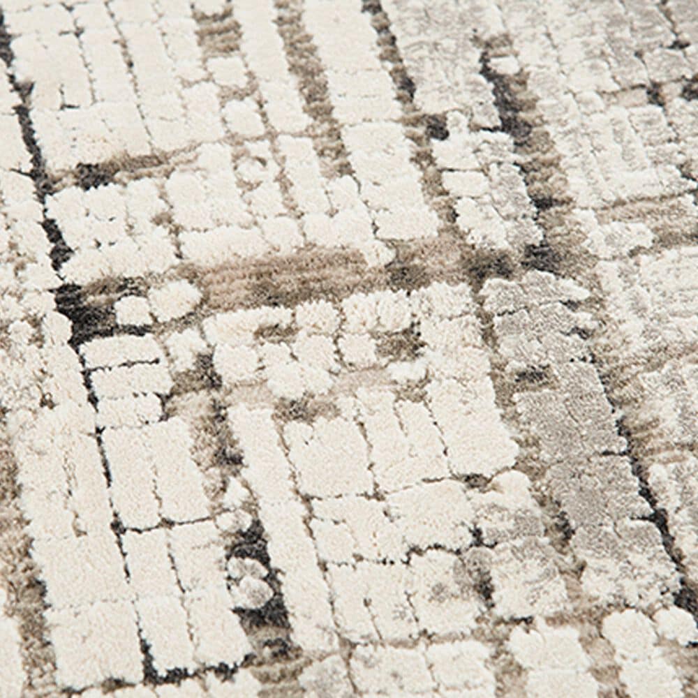 RIZZY Calabria 5&#39;3&quot; x 7&#39;6&quot; Neutral, Gray and Black Area Rug, , large