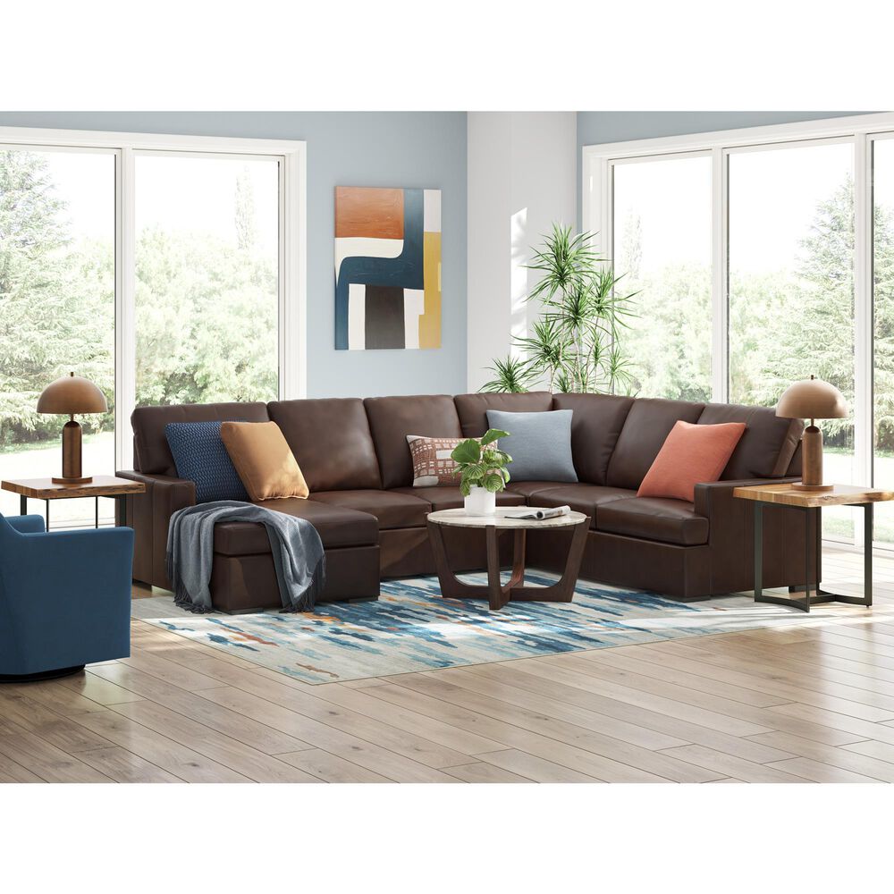 Ashley McDowlan 3-Piece Stationary Left Facing Sectional with Chaise in Coffee, , large