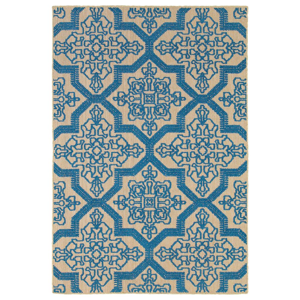 Oriental Weavers Cayman 2541M 9"10" x 12"10" Sand and Blue Area Rug, , large