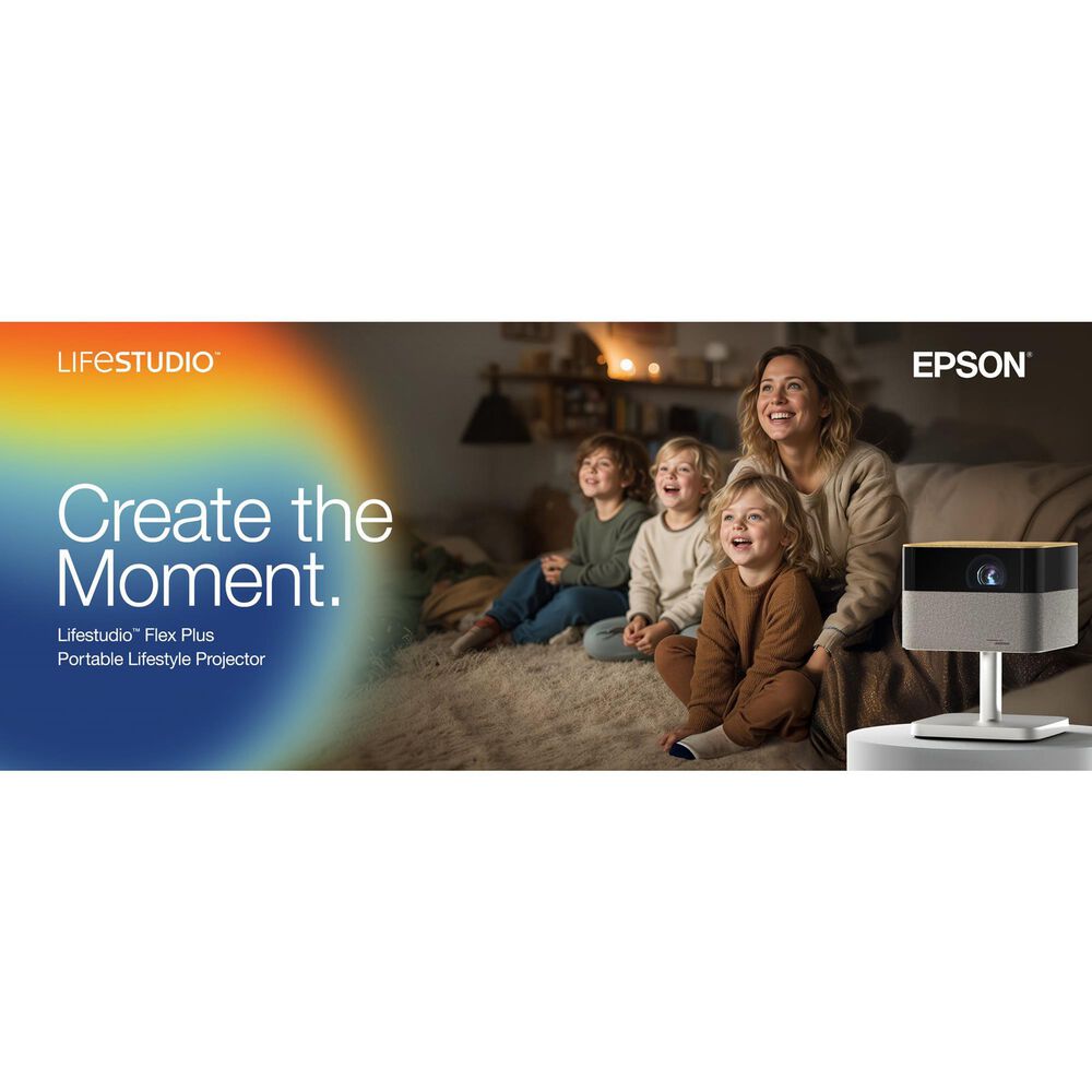 Epson Lifestudio Flex Plus 4K PRO-UHD Portable Lifestyle Projector with Sound by Bose Technology, , large