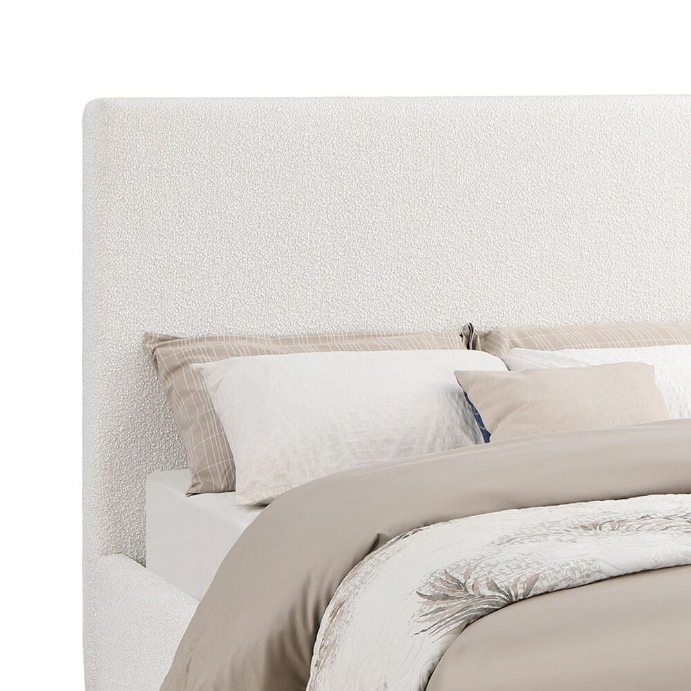 Pacific Landing Knox Queen Upholstered Platform Bed in Cream, , large