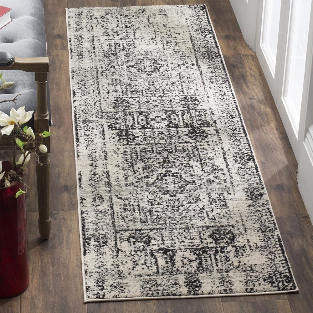 Safavieh Evoke EVK260T-27 2&#39;2&quot; x 7&#39; Ivory/Black Runner, , large