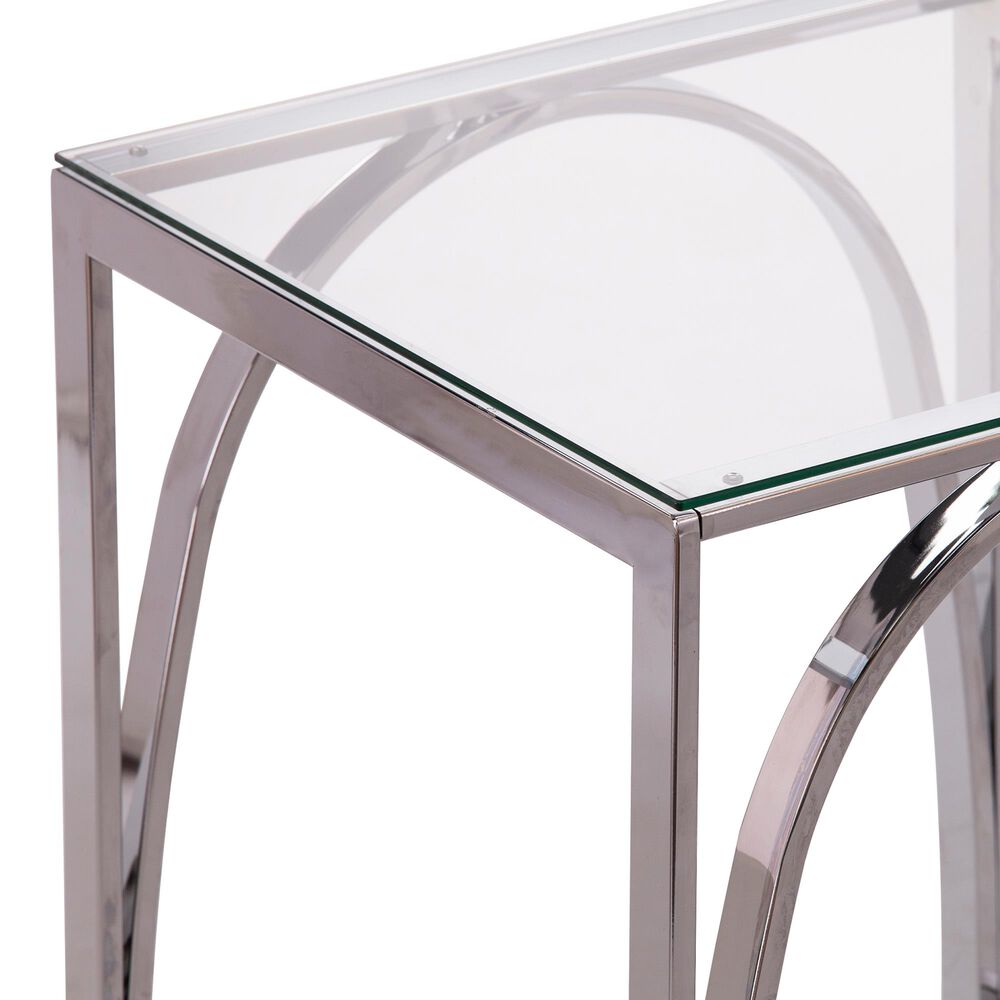 Southern Enterprises Stevenly End Table in Chrome, , large