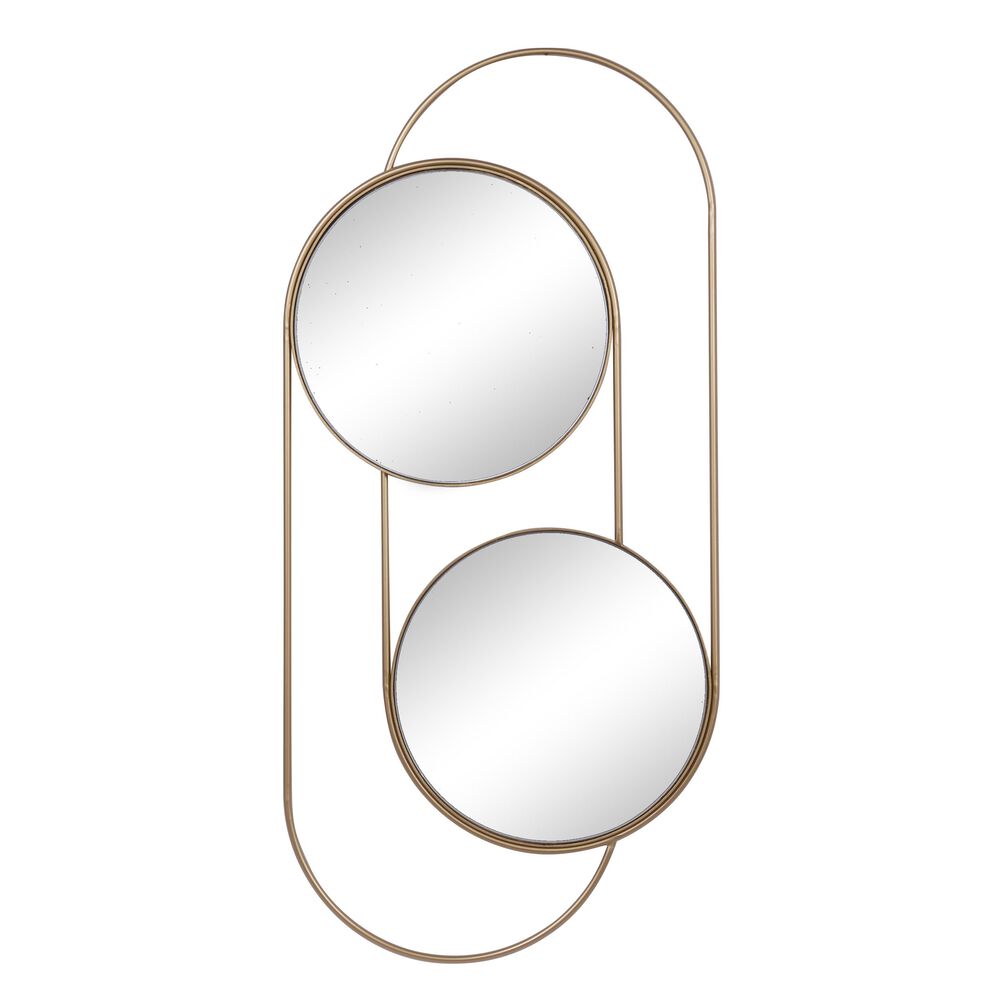 Maple and Jade 20" x 43" Wall Mirror in Matte Gold, , large
