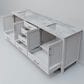 Lexora Home Jacques 80" Double Bathroom Vanity in White with 2 cm White Carrara Marble Top and Rectangular Sinks, , large