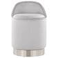 Lumisource Marla Vanity Stool with Silver Upholstered in Chrome, , large