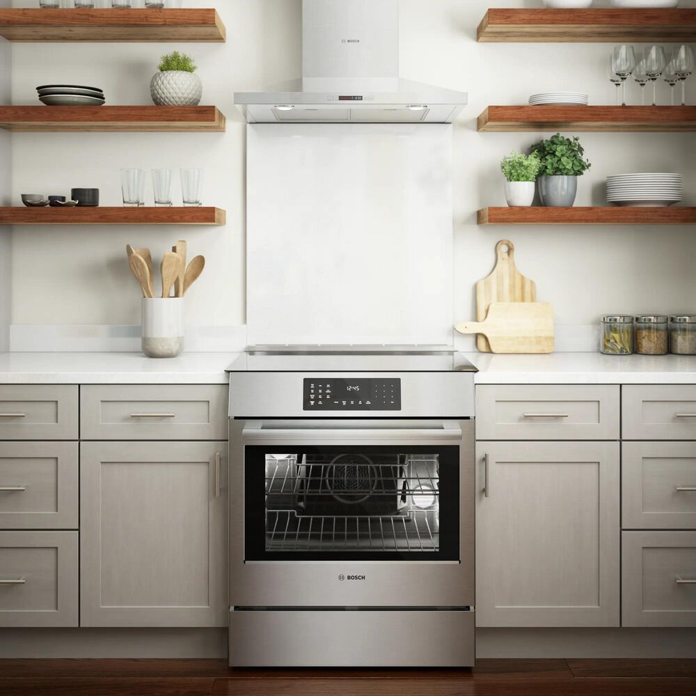 Bosch Benchmark 30&quot; Slide-in Electric Induction Range in Stainless Steel, , large