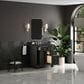 James Martin Vanities Brookfield 36" Single Bathroom Vanity in Black Onyx with 3 cm Charcoal Soapstone Quartz Top and Rectangular Sink, , large