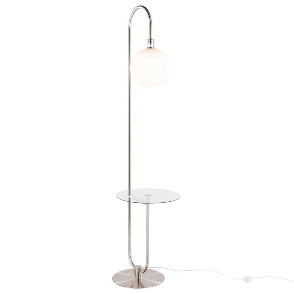 Grandview Gallery Trombone Floor Lamp in Nickel and Clear, , large