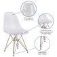 Flash Furniture Elon Side Chair in Clear and Gold, , large