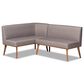 Baxton Studio Odessa 2-Piece Dining Nook Bench Set in Walnut Brown, , large