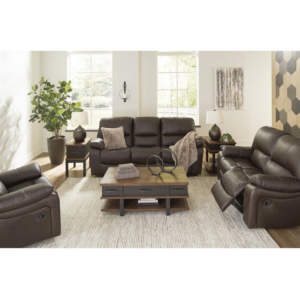 Ashley Leesworth 2-Piece Power Reclining Living Room Set in Dark Brown, , large