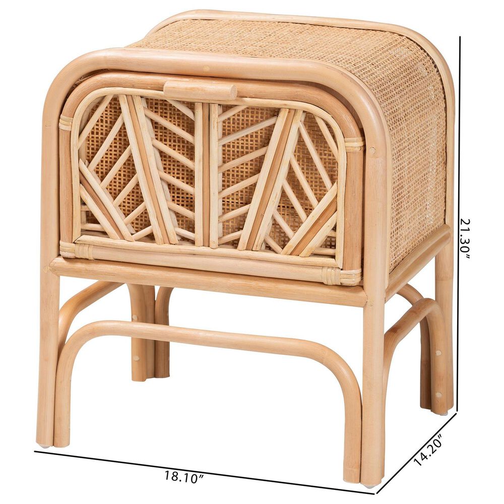 Baxton Studio Carabella 1-Drawer Nightstand in Natural, , large