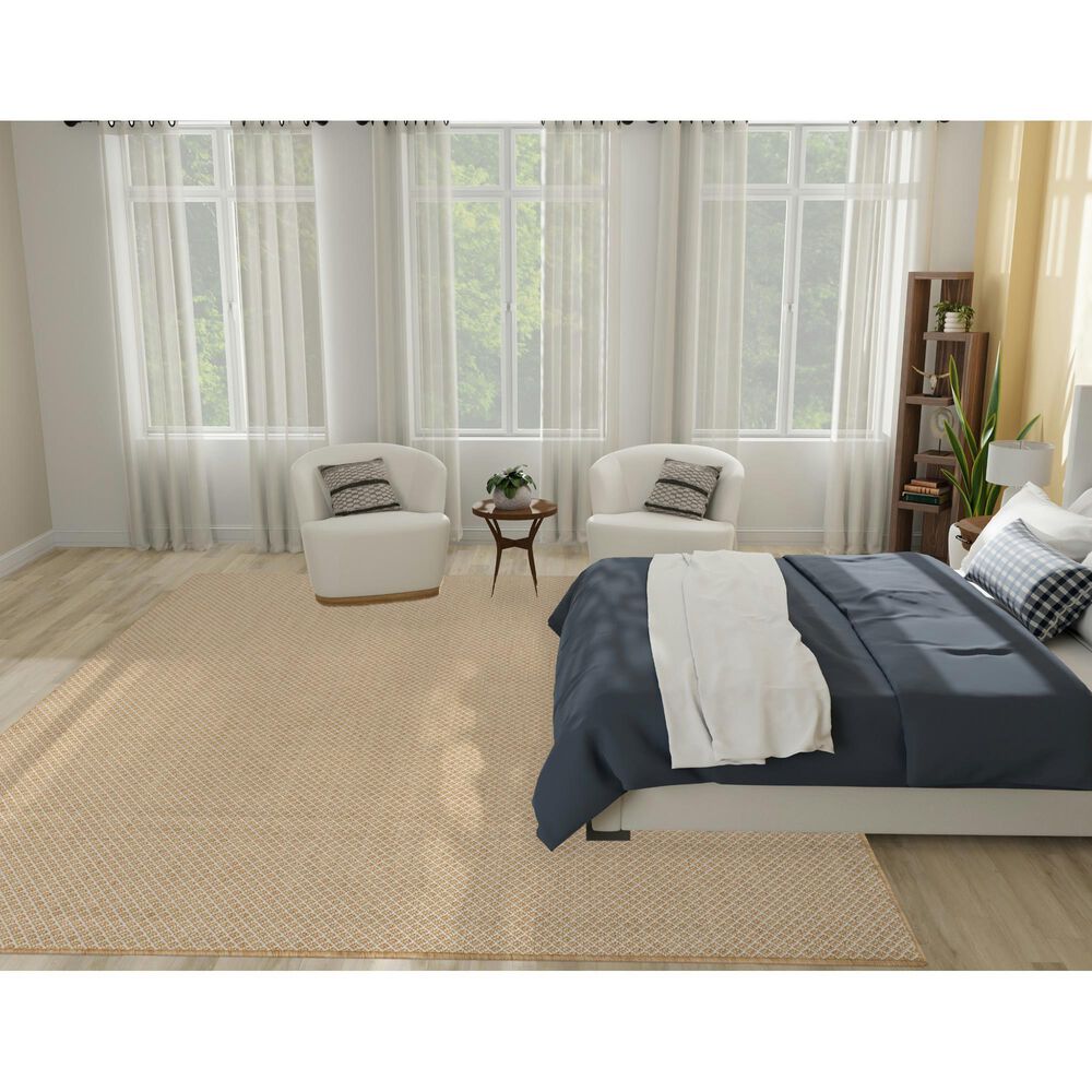 Nourison Courtyard Natural 9&#39; x 12&#39; Indoor/Outdoor Area Rug, , large