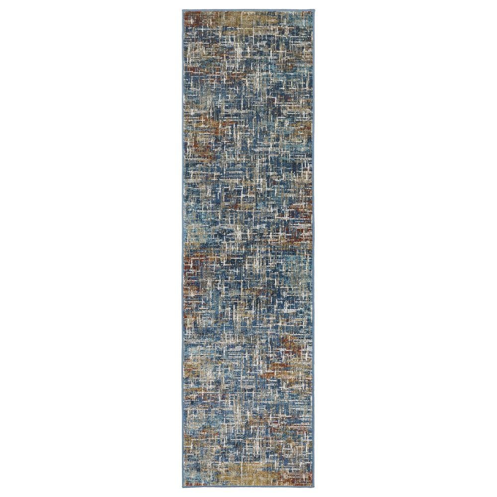 Oriental Weavers Venice Latina 2"3" x 7"6" Blue, Gold and Ivory Runner, , large