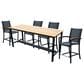 Three Birds Casual SoHo and Tribeca 5-Piece Patio Counter Height Dining Set in Black, , large