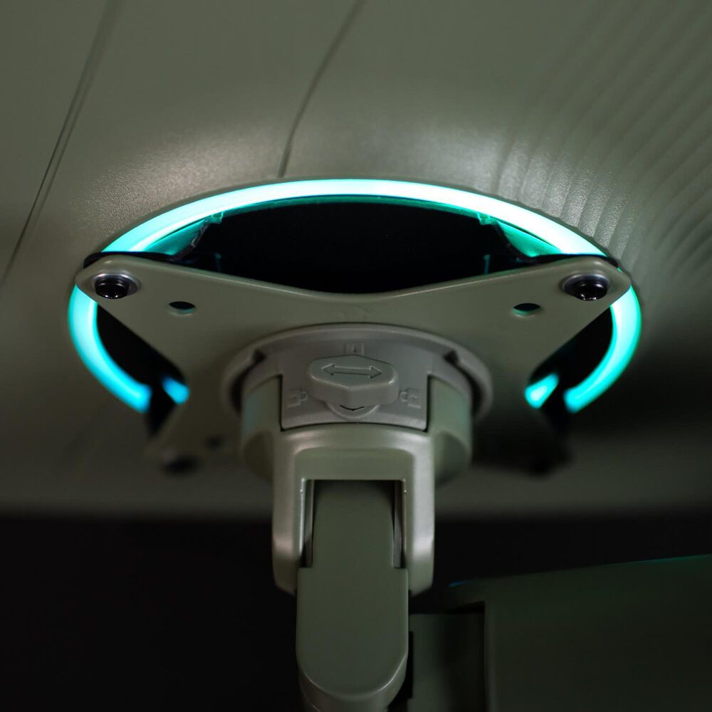 Arozzi Alzare Neo Duo Dual Arm Gas Spring Monitor Arm in Forest Green, , large