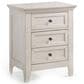 Hawthorne Furniture San Mateo 3-Drawer Nightstand in Rustic White, , large