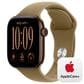 Apple Watch Series 12 (GPS) 42mm Dark Bronze Aluminum Case with Olive Sport Band - M/L and 2-Year AppleCare+, , large