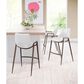 Zuo Modern Desi Counter Chair in White/Dark Brown (Set of 2), , large