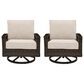 Ashley Monterey Point Patio Swivel Lounge Chair with Cushion in Dark Brown (Set of 2), , large