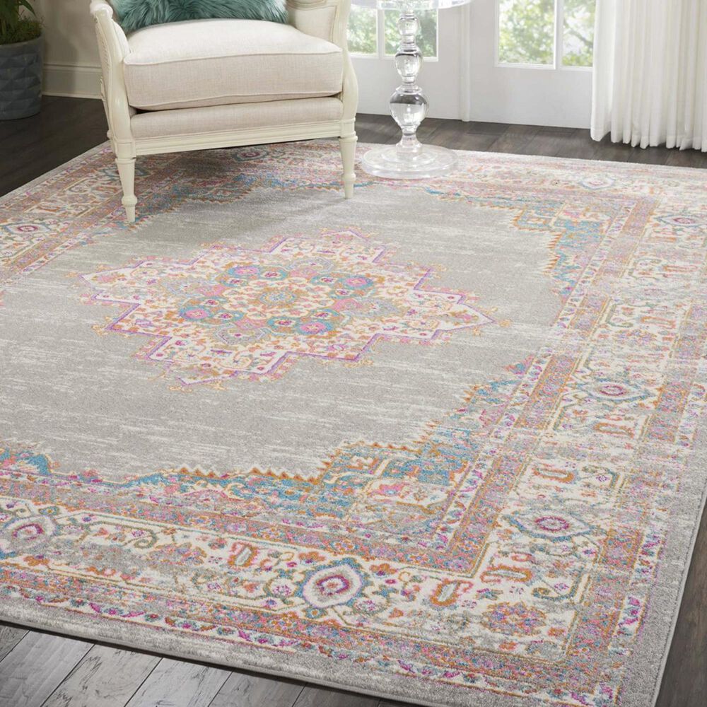 Nourison Passion PSN03 5&#39;3&quot; x 7&#39;3&quot; Grey Area Rug, , large