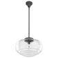 Hunter Saddle Creek 16" 1-Light Pendant with Clear Seeded Shade in Noble Bronze, , large