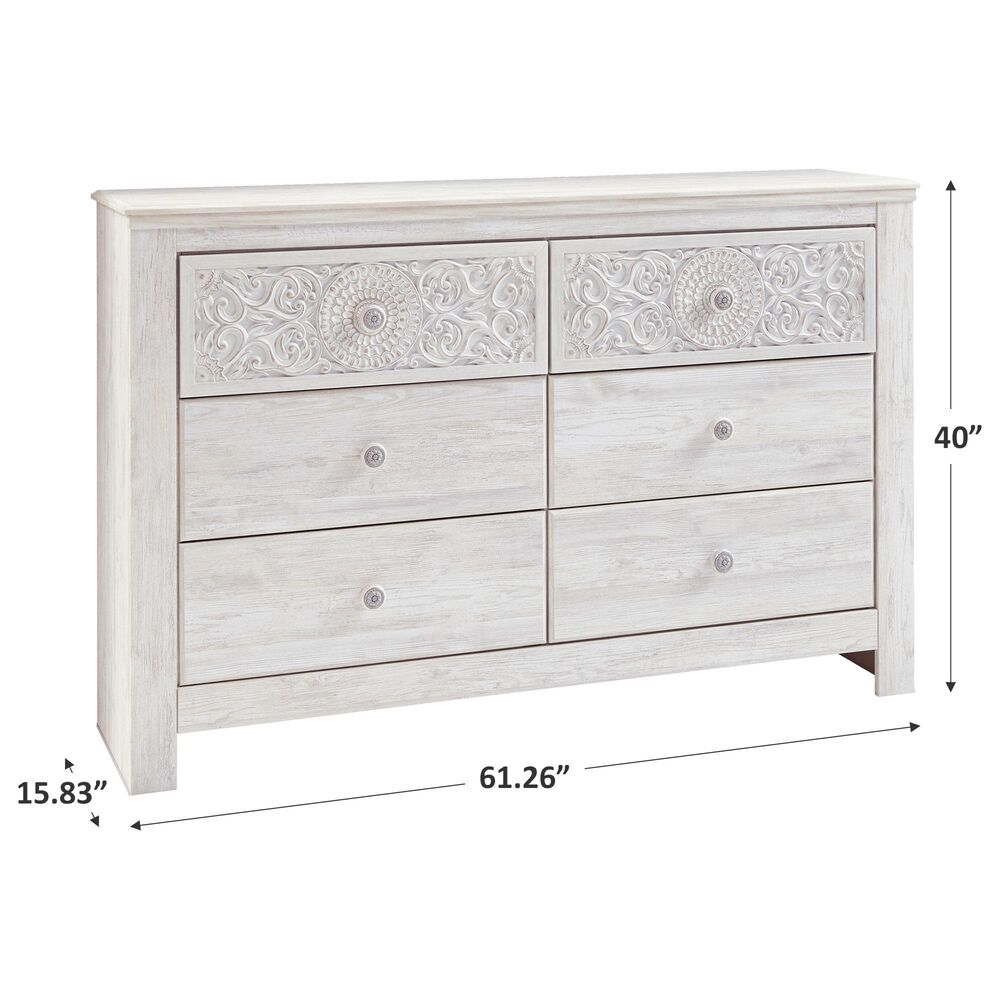 Ashley Paxberry Dresser in Whitewash, , large