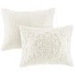 Hampton Park Laetitia 3-Piece Full/Queen Tufted Cotton Chenille Medallion Comforter Set in Off-White, , large
