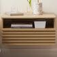 Modway Render 1 Drawer and Shelf Wall Mount Nightstand in Oak, , large