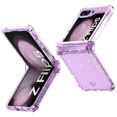 ITSkins Supreme R Hinge Spark Case for Samsung Galaxy Z Flip 5 in Transparent Purple