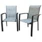 Hearth and Haven 5-Pieces Outdoor Dining Set with Stackable Chairs and Round Table in Black, , large