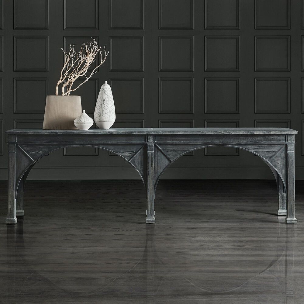 Hooker Furniture Melange Thunder Sofa Table in Dark Charcoal, , large