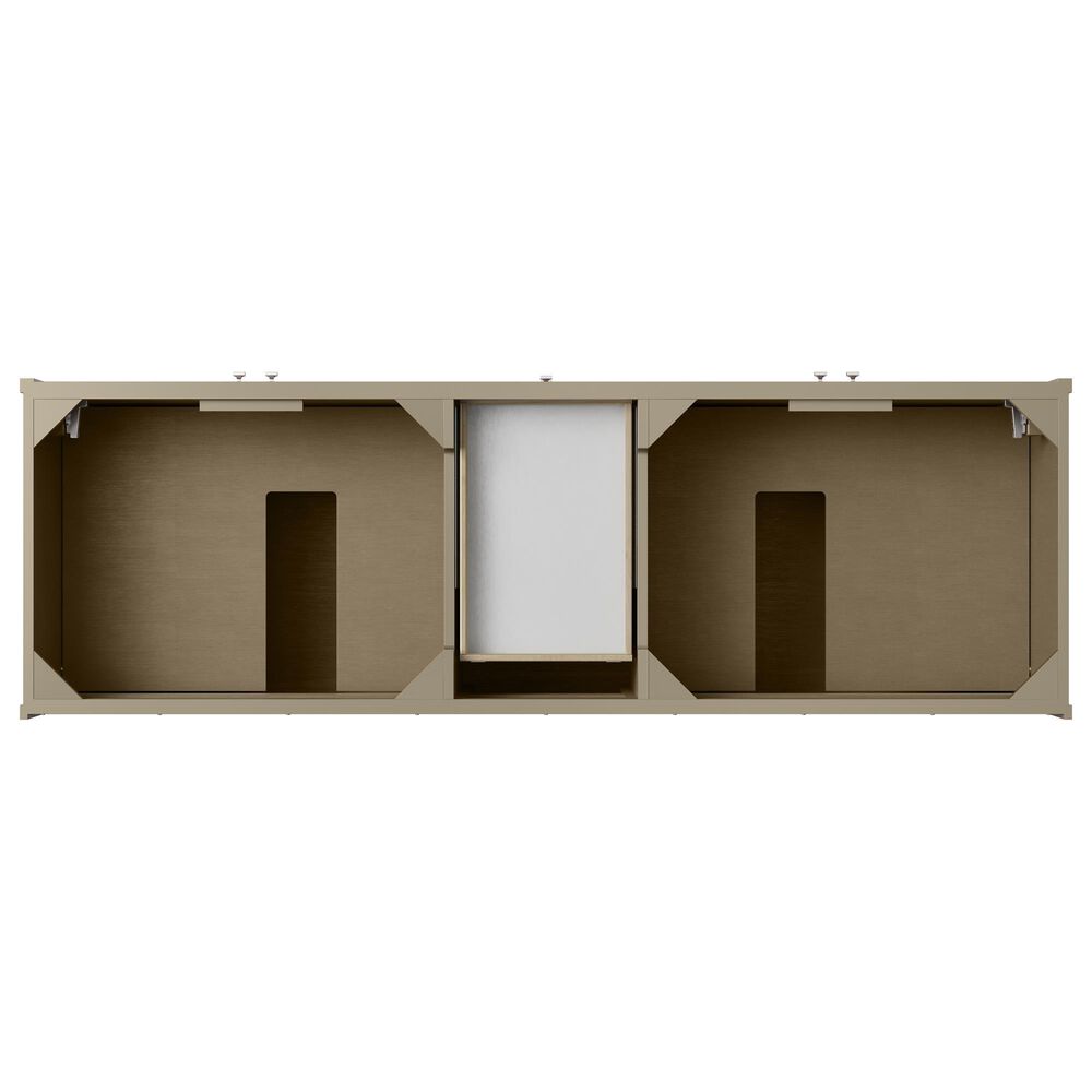 James Martin Vanities Chicago 72" Double Bathroom Vanity in Walnut Whisper with 3 cm Ethereal Noctis Quartz Top, Rectangular Sinks and FreePower Wireless Charger, , large