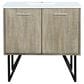Lexora Home Lancy 36" Single Bathroom Vanity in Rustic Acacia with 2 cm White Cultured Marble Top and Rectangular Sink, , large